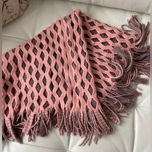 Very Soft Pink and Light Brown Diamond Peekaboo Design Infinity Scarf 🌸🥠